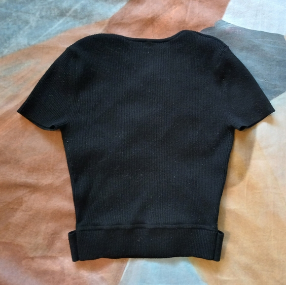 Aritzia | Knit Wrap Prunella Little Moon Crop Top Sweater - Picture 7 of 7